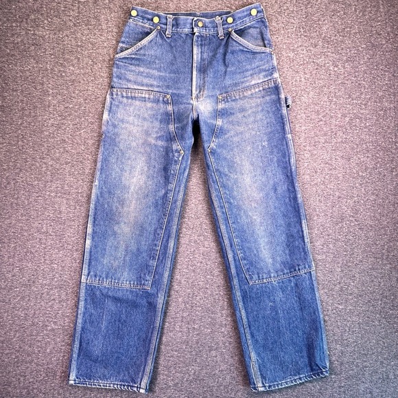 VTG 80s Carhartt 100th Anniv. Double Knee Work Pants Mens 30x30 Carpenter Jeans